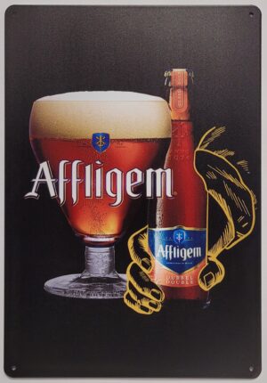 Affligem Bier reclamebord van metaal