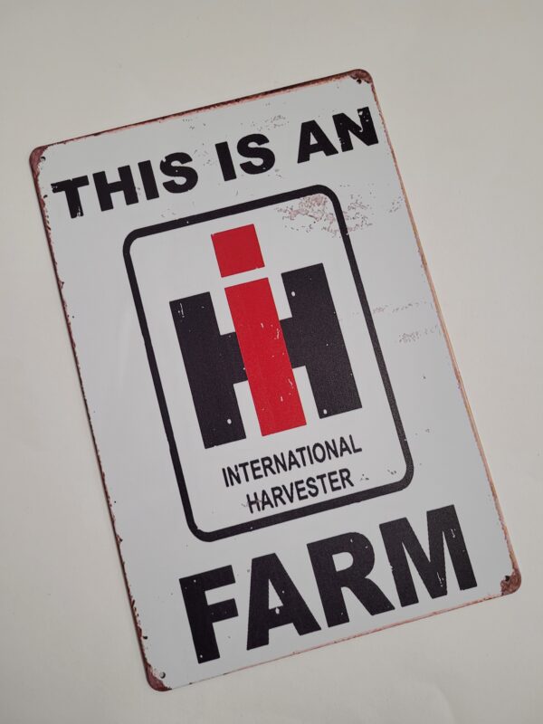 International Harvester Farm Logo reclamebord van metaal - Afbeelding 3