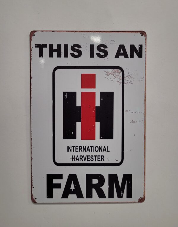 International Harvester Farm Logo reclamebord van metaal - Afbeelding 2