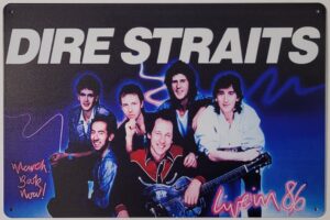 Dire straits Live in 86 reclamebord van metaal