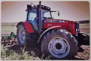 Massey Ferguson 5465 ploeg land nieuw model reclamebord van metaal 30x20cm