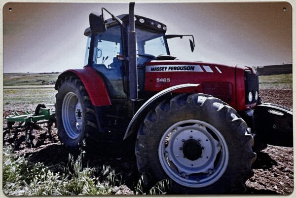 Massey Ferguson ploeg land nieuw model reclamebord van metaal 30x20cm