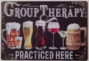 Group Therapy Old Look reclamebord van metaal