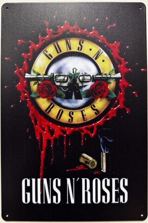 Guns N Roses Logo Bullets reclamebord van metaal