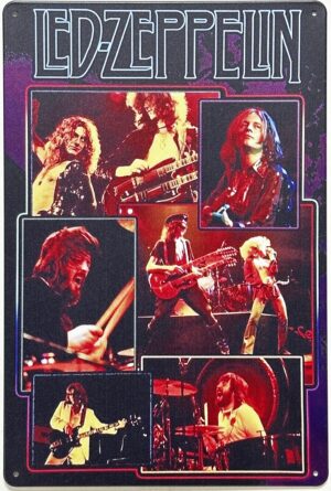 Led Zeppelin Collage reclamebord van metaal