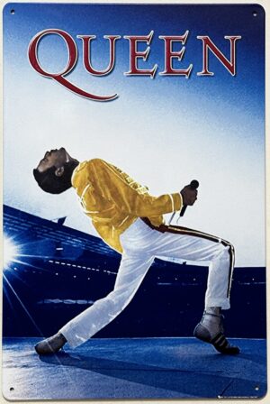 Queen Freddie Mercury Wembley stadium reclamebord van metaal 30x20cm