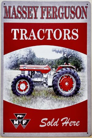 Massey Ferguson Tractors Sold Here reclamebord van metaal 30x20cm