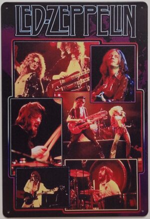 Led Zeppelin Collage reclamebord van metaal