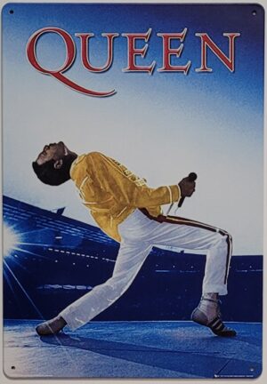 Queen Freddie Mercury Wembley stadium reclamebord van metaal