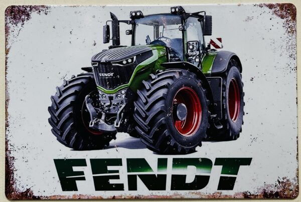 Fendt tractor nieuw model reclamebord van metaal 30x20cm