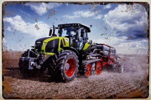 Claas Tractor op land reclamebord van metaal 30x20cm