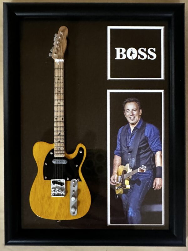 Lijst Bruce Springsteen Boss enkele gitaar 20x15cm