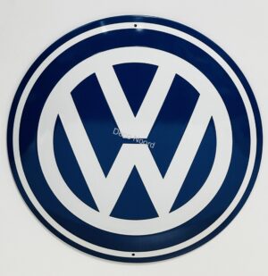 Volkswagen VW Logo Rond reclamebord metaal Reliëf