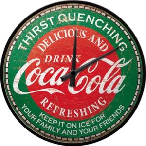 Coca cola thirst Quenching green wandklok