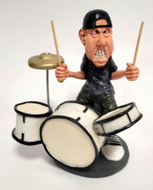 Lars Ulrich Drummer Metallica Beeldje by Warren Stratford