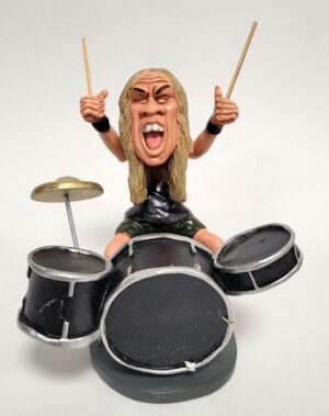 Nicko McBrain Iron Maiden Drummer Beeldje by Warren Stratford