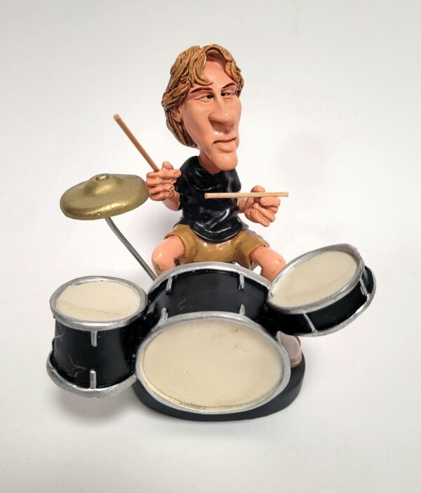 Stewart Copeland Drummer the Police Beeldje by Warren Stratford