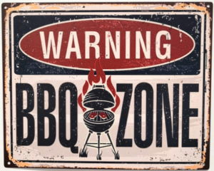 Warning BBQ zone