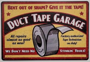 Duct Tape Garage wandbord van metaal