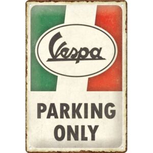 Vespa parking only italian reclamebord