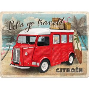 Citroen Type H lets go travel wandbord relief