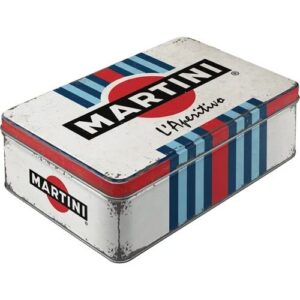 Martini racing stripes voorraad blik flat