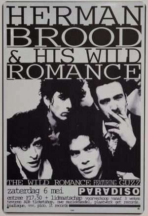 Herman Brood & His wild romance wandbord van metaal