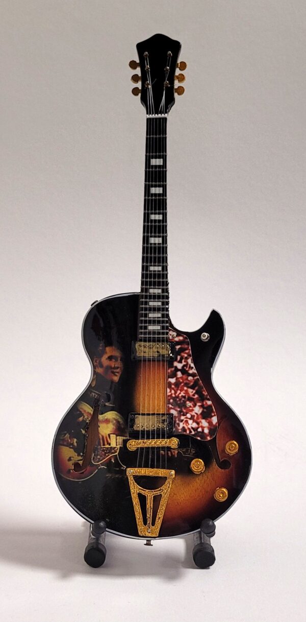 Mini Gitaar Elvis Presley foto links 25cm