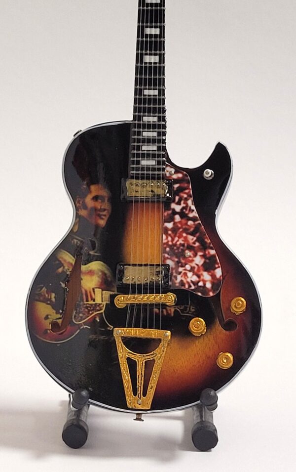 Mini Gitaar Elvis Presley foto links 25cm - Afbeelding 3