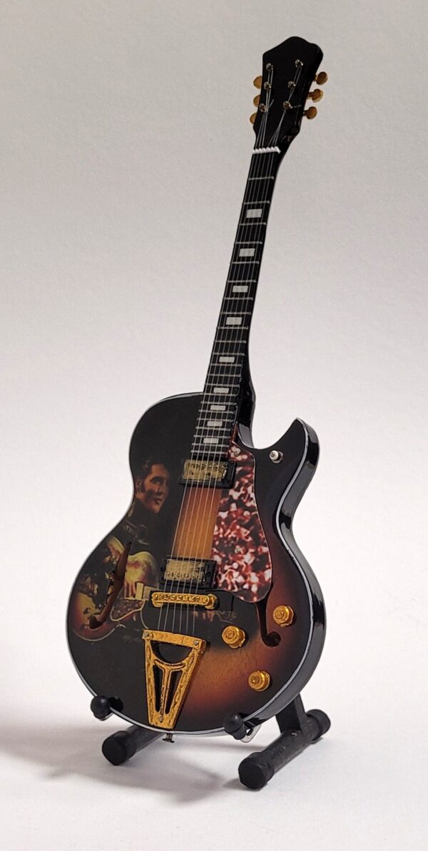Mini Gitaar Elvis Presley foto links 25cm - Afbeelding 2