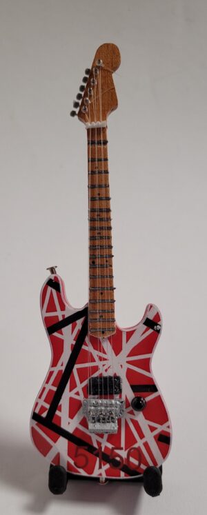 miniatuur gitaar Eddie van Halen 15cm