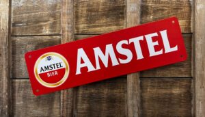 Amstel logo wandbord metaal