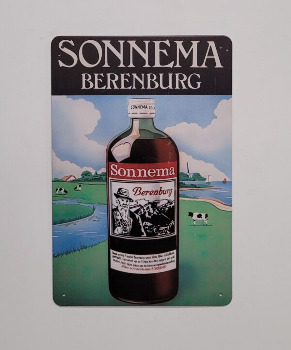 Sonnema Berenburg Fles wandbord van metaal - Afbeelding 2