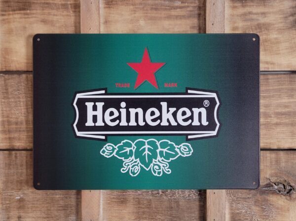 Heineken Groen Logo reclamebord van metaal - Afbeelding 4