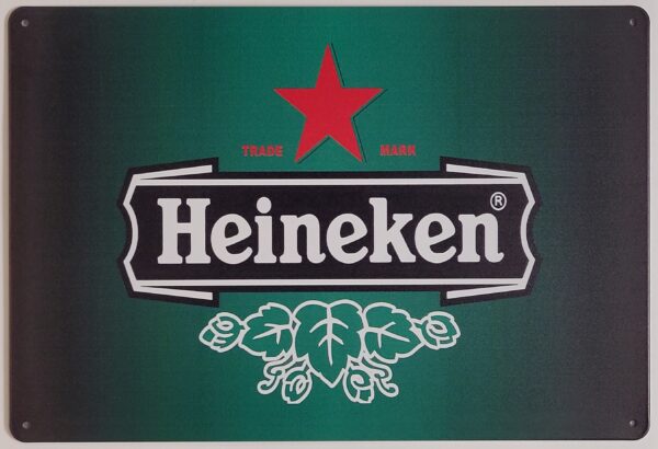 Heineken Groen Logo reclamebord van metaal