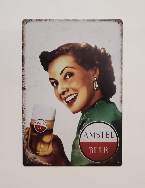 Amstel bier vrouw old look - Afbeelding 2