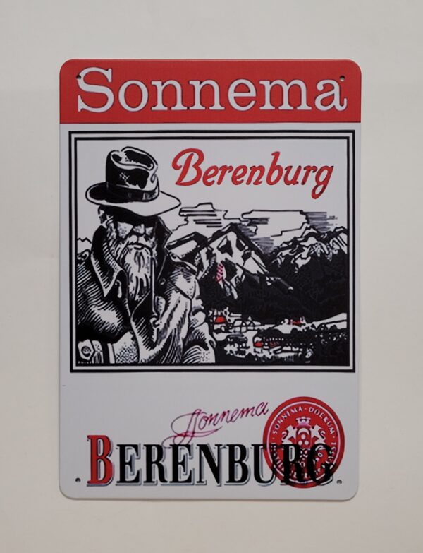 Sonnema Berenburg Man wandbord metaal - Afbeelding 2