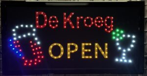 De kroeg open led lamp lichtbak