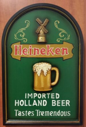 Heineken houten wandbord pubbord