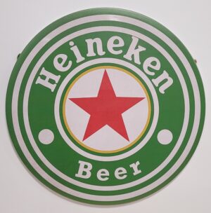 Rond Heineken Bier metalen reclamebord