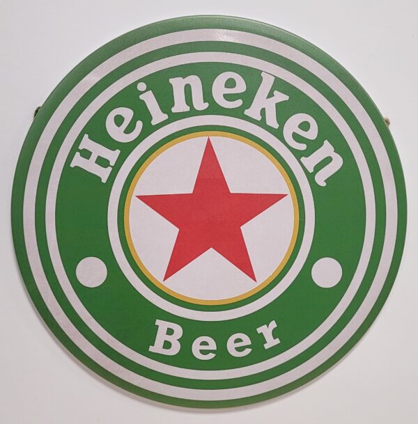 Rond Heineken Bier metalen reclamebord