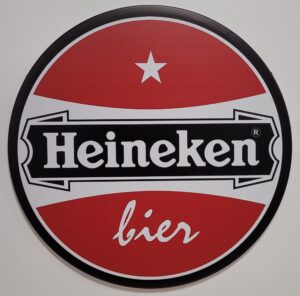 Heineken Bier rood wit rond