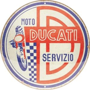 Ducati rond reclamebord metaal