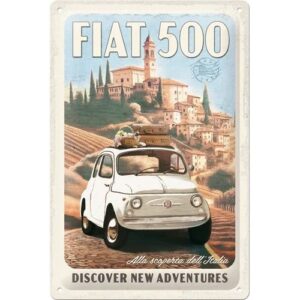 Fiat 500 adventures wandbord