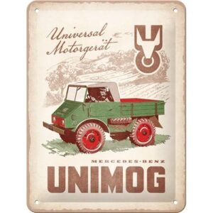 Unimog mercedes wandbord metaal