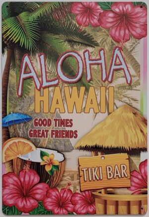 Aloha Hawaii TikiBar wandbord
