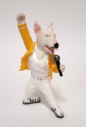 Bullterrier Freddie Mercury beeldje