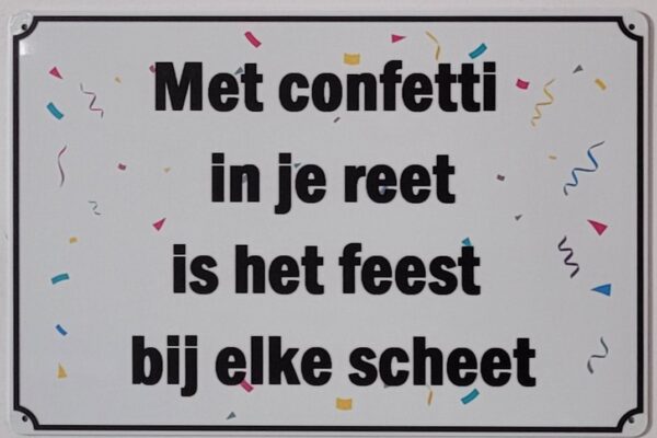 Confetti in je reet