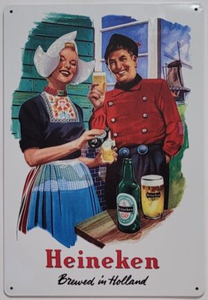 Heineken bier klederdracht reclamebord