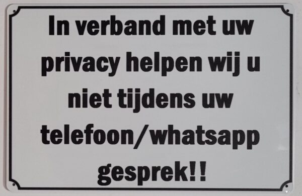 Helpen niet tijdens telefoongesprek